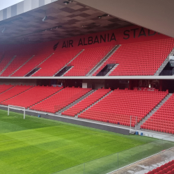 Air Albania stadion in Tirana - Stadionkoorts Groundhopping