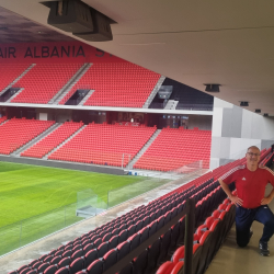 Air Albania stadion in Tirana - Stadionkoorts Groundhopping