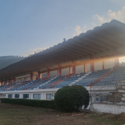 Tomori Stadium van FK Tomori in Berat (Albanië) -Stadionkoorts Groundhopping