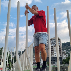 Gjirokastra Stadion van KS Luftëtari Gjirokastër (Albanië) - Stadionkoorts Groundhopping - Peter Dekker