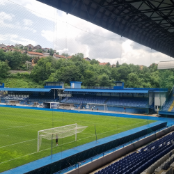 Stadionkoorts groundhopping - Stadion Grbavica van FK Željezničar Sarajevo - Bosnië en Herzegovina