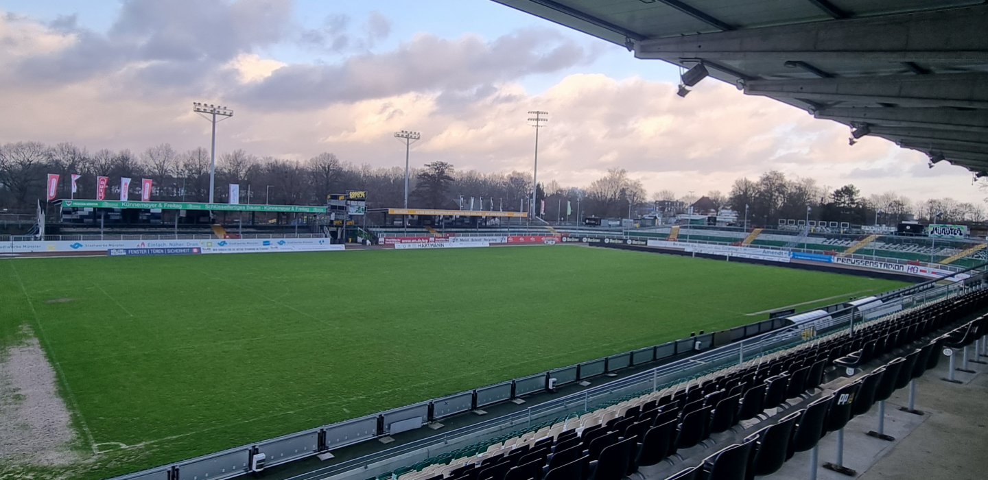 Het Preußen stadion in Münster - Groundhopping Stadionkoorts